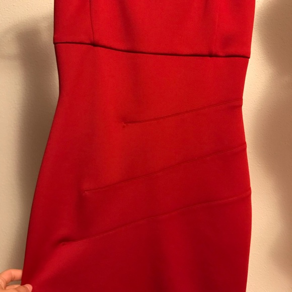 Guess Halter Neck Mini Sheath Red Dress - Picture 3 of 5